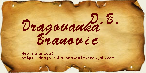 Dragovanka Branović vizit kartica
